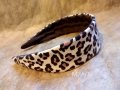 Диадема в Леопардов принт Леопардова Диадема Ръчна Изработка , снимка 1