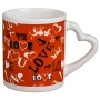 Керамична права чаша с дръжка сърце и надпис „I Love You“ – червена 220 мл_1257951, снимка 1