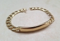 Златна гривна с плочка проба 585 или 14 карата чисто нова , снимка 1