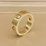 CARTIER Love Gold 6 Diamonds Classic Model Пръстен, снимка 8
