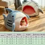 Котещка хралупа - къща с формата на акула, легло за котки, котка, куче, снимка 4