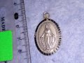 СТАРА ПОСРЕБРЕНА ДВУСТРАННА НЕМСКА РЯДКА КАТОЛИЧЕСКА ИКОНКА РЕЛИГИОЗЕН МЕДАЛЬОН 31198, снимка 7