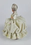 Порцеланова балерина с бяла рокля - Sandizell, Dresden, снимка 2