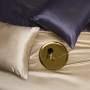 Спален комплект сатен, Златисто бежово-Тъмносив, 1 калъфка 65х65, снимка 4