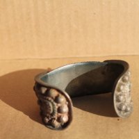 Възрожденска сребърна гривна с емайл , снимка 4 - Антикварни и старинни предмети - 35232775