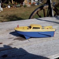 Стара играчка лодка,катер #2, снимка 1 - Антикварни и старинни предмети - 27238507