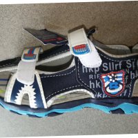 Сандали за момче сини, с лепенки и затворени пръсти, снимка 4 - Детски сандали и чехли - 37153181