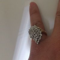 Златен пръстен с диаманти , снимка 16 - Пръстени - 28955934