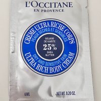 L’Occitane - Богат крем за тяло с масло от карите, мостра 6 мл, снимка 1 - Козметика за тяло - 43178407