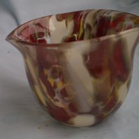 Декоративна дълбока стъклена купа Многоцветно стъкло  Мурано, снимка 1 - Други ценни предмети - 40148474