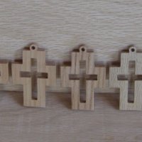 Дървен кръст прорязан, снимка 3 - Колиета, медальони, синджири - 17520653