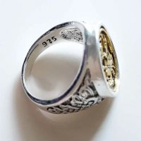 Златен пръстен с Бяло и Жълто злато 18к нов, снимка 5 - Пръстени - 28887162