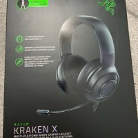 Геймърски слушалки Razer Kraken X Black чисто нови за офис работа настолни микрофон геймърски, снимка 2 - Слушалки за компютър - 35495863