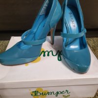 Обувки официални сини 36 номер, снимка 4 - Дамски обувки на ток - 32954200