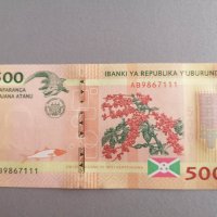 Банкнота - Бурунди - 500 франка UNC | 2015г., снимка 1 - Нумизматика и бонистика - 38287123