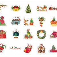 Скрапбук стикери за декорация планер Коледа 1 - 20 бр /комплект , снимка 4 - Други - 38216979