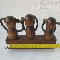 3 маймуни тапа тирбушон отварачка, дърво и др материали, снимка 4 - Други - 28878863