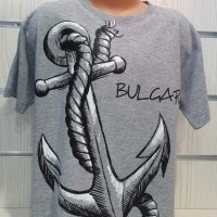 Нова детска сива тениска с трансферен печат Котва, Морска, България, снимка 1 - Детски тениски и потници - 28462491