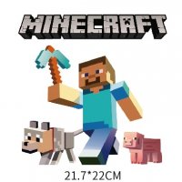 Minecraft Майнкрафт герои термо щампа апликация картинка за дреха, снимка 2 - Други - 33523144