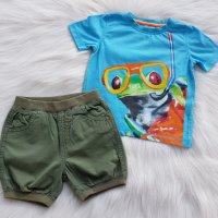Тениска F&F  и къси панталони 12-18 месеца  , снимка 1 - Комплекти за бебе - 28294049