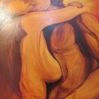 картина, еротика Мъжът и жената в огъня на любовта закриляни от огнения феникс - 18+, снимка 4 - Картини - 26491674