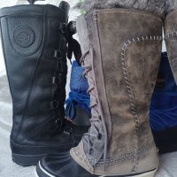 КАТО НОВИ  водоустойчиви апрески SOREL® Snow Boots original, 35 - 36 топли боти,100% естествена кожа, снимка 5 - Дамски апрески - 39618929