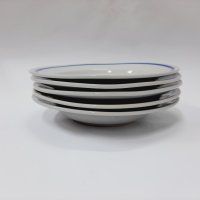 5 бр. Ретро порцеланови чинии за супа със синя ивица, неизползвани(5.2), снимка 3 - Други стоки за дома - 39649745