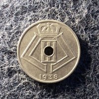 25 цента Белгия 1938, снимка 2 - Нумизматика и бонистика - 26539825
