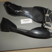 Дамски обувки, тип пантофка, от висококачествен силикон с модерен дизайн и красива панделка, снимка 1 - Сандали - 26638288