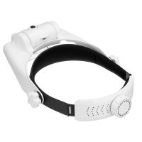 Увеличителна лупа за глава очила LED осветление лампа за часовници зъболекар четене шиене бродиране, снимка 5 - Други инструменти - 25432214