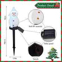 Коледни соларни LED лампи снежен човек 2 броя , снимка 2 - Други - 44087683