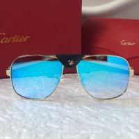 Cartier 2022 мъжки слънчеви очила с кожа 3 в 1, снимка 2 - Слънчеви и диоптрични очила - 37348069
