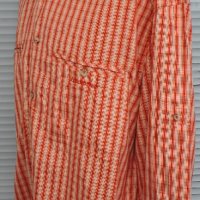 SCHOFFEL Enzo Men`s Orange/Beige Checked Long Sleeve Outdoor  Shirt - мъжка  риза с дълъг ръкав 2XL, снимка 9 - Ризи - 44015844