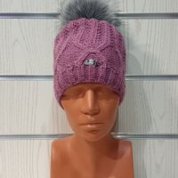 Нова зимна розова дамска шапка СилвърСтар с подплата плюш, снимка 9 - Шапки - 35510023