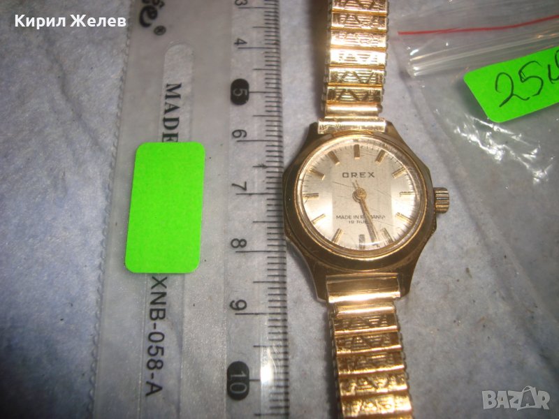 OREX MADE in ROMANIA 19 RUBIS СТАР МЕХАНИЧЕН МАРКОВ ЧАСОВНИК ОРЕКС РУМЪНИЯ ПОЗЛАТЕН 26719, снимка 1