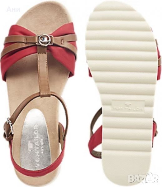 Дамски червени сандали Tom Tailor 43 номер, снимка 1