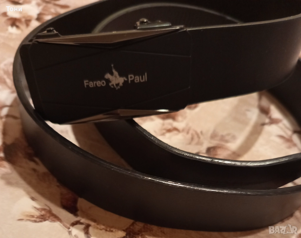 FAREO PAUL Оригинал Нов Автоматичен Мъжки Колан от Естествена Кожа 120см., снимка 1