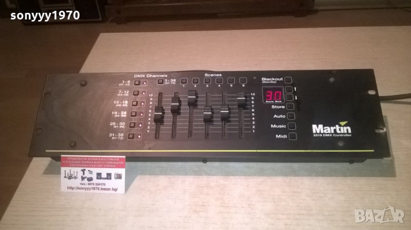 martin 2518 dmx dj controller-made in denmark-внос швеицария, снимка 1