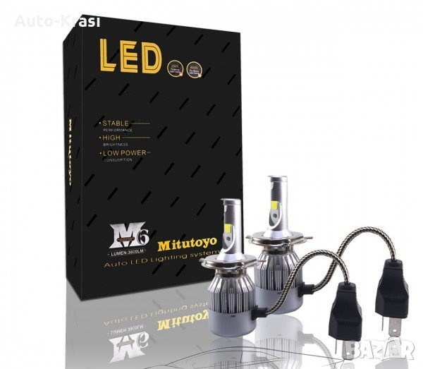 Диодни крушки Н4 MITUTOYO 2бр/к-т - 619, снимка 1