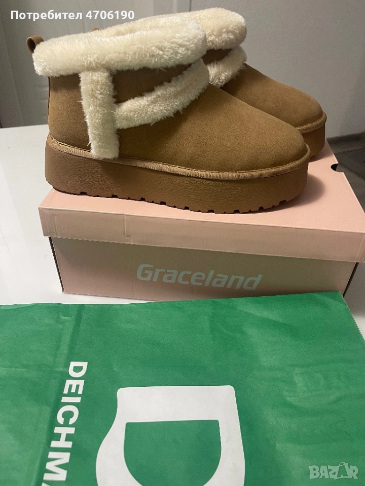 Дамски зимни обувки Deichmann – като нови, снимка 1