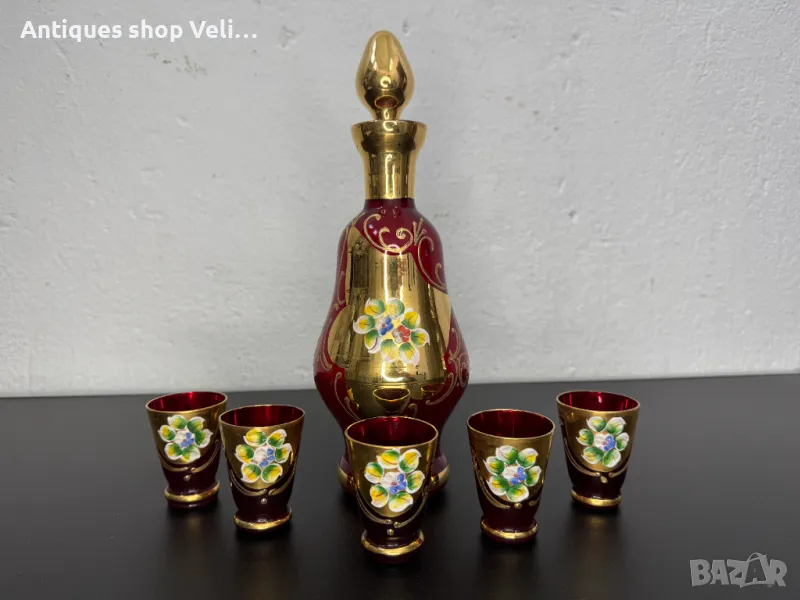 Италиански сервиз за алкохол с позлата №6763 , снимка 1