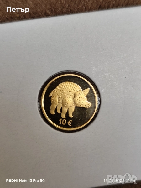 Златна монета "10 евро-2006" Глиганът от Тителберг (Люксембург), снимка 1