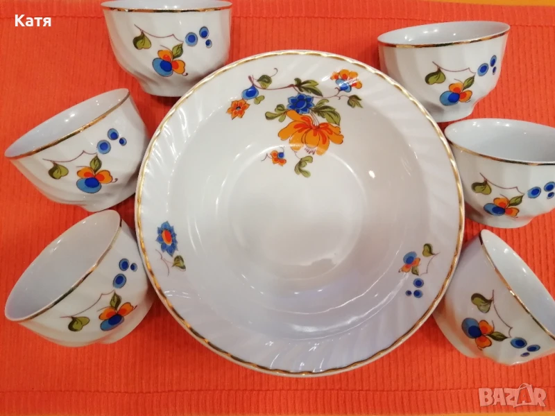 Ретро сервиз за хранене Китка Нови Пазар, снимка 1