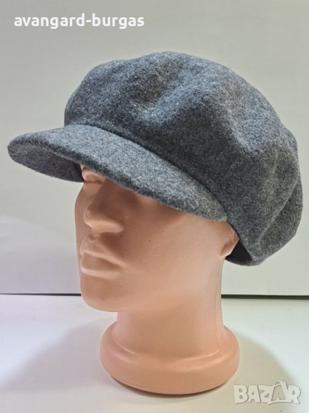 Дамска шапка,вълнен лукс -222 Касторен гонен плат, снимка 1
