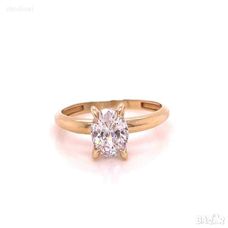 Златен дамски пръстен 1,87гр. размер:54 14кр. проба:585 модел:36285-1, снимка 1