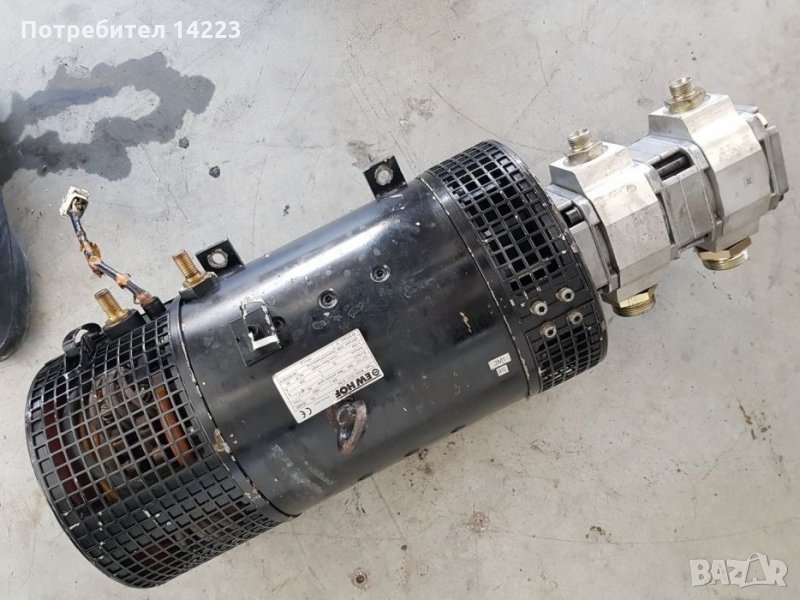 Правотоков електродвигател с хидравлична помпа за електрокар 80 V, снимка 1