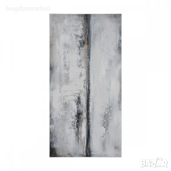 Картина Сив Абстрактен 120 x 3 x 60 cm, снимка 1