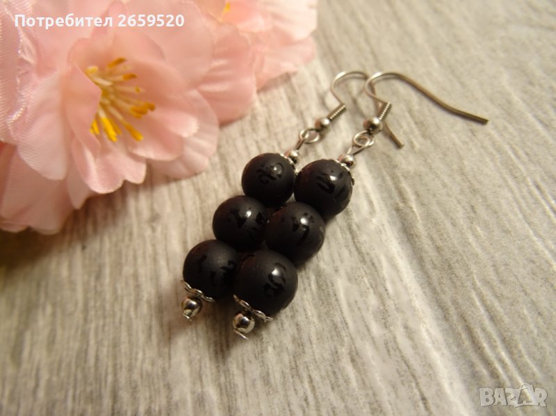 Обеци от естествен камък, снимка 1