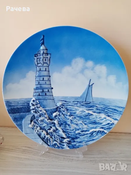 Голяма, релефна чиния /плато за стена, снимка 1