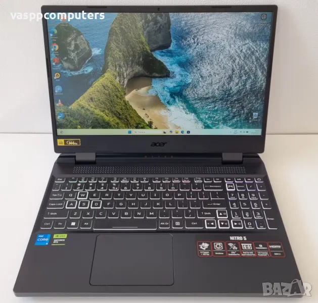 Acer Nitro 5 AN515-58/15.6"/i5-12450H/RTX 2050/16GB RAM/512GB SSD NVMe, снимка 1